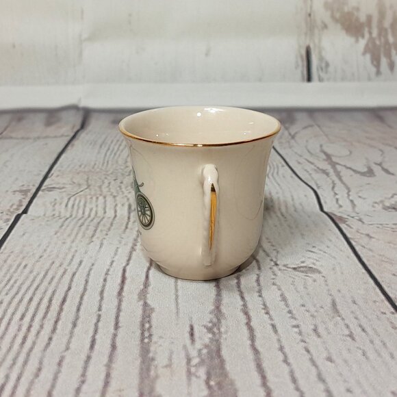 Demitasse Tea Cup And Saucer 1903 Cadillac New York State Thruway Porcelain - Picture 4 of 14